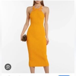 yellow self portrait dress NWT